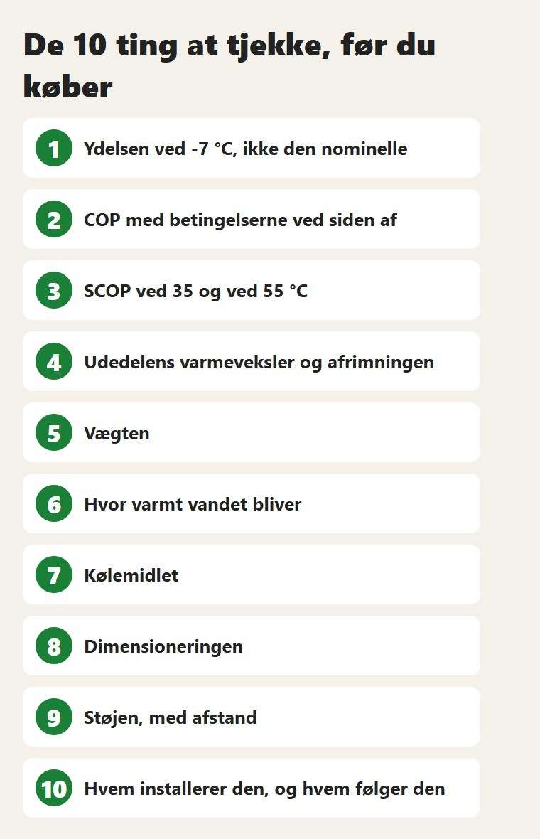 De 10 ting at tjekke, før du køber